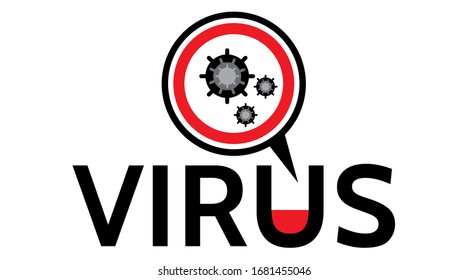 Virus information signs. Novel coronavirus (2019-nCoV) stop. Virus outbreak spread pandemic. Health and medical testing, screening. Respiratory, breathing. Vector illustration  diagram.