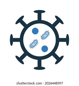 Virus, insect, bacteria icon. Simple editable vector illustration.