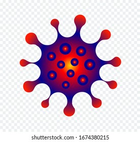 Icono aislado de virus. Símbolo vector de microbio. Virus informático, bacterias alérgicas, concepto de microbiología. Gérmenes de la enfermedad, microorganismos patógenos, signo vector abstracto sobre fondo blanco