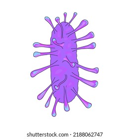 Virus isolated on white background. Bacterium virus, pathogen, infectious disease as a blank for designers, logo, icon, monkeypox