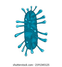 Virus isolated on white background. Bacterium virus, pathogen, infectious disease as a blank for designers, logo, icon, monkeypox