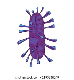 Virus isolated on white background. Bacterium virus, pathogen, infectious disease as a blank for designers, logo, icon, monkeypox