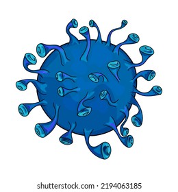 Virus isolated on white background. Bacterium virus, pathogen, infectious disease as a blank for designers, logo, icon, monkeypox