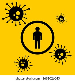 Virus Isolation Icon. Vector Image.