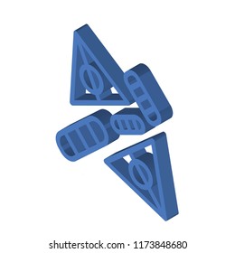 Virus isometric left top view 3D icon