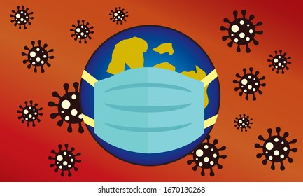 The virus kills the world Coronavirus COVID-19 virus symbol.