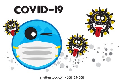 The virus kills the world Coronavirus COVID-19 virus symbol.