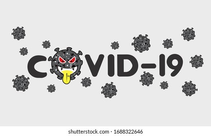 The virus kills the world Coronavirus COVID-19 virus symbol.