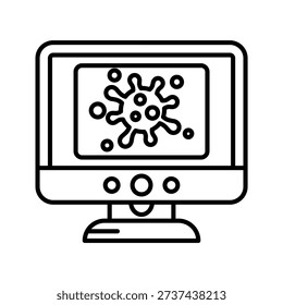 Virus Lcd Editable and fully layered vector icon