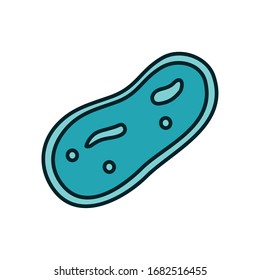 Virus line and fill style icon design, Bacterium organism molecule microbe cell disease illness health medical and infection theme Vector illustration