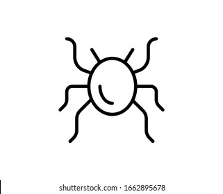 Virus line icon. High quality outline symbol for web design or mobile app. Thin line sign for design logo. Black outline pictogram on white background
