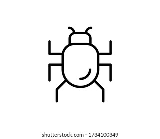 Virus line icon. High quality outline symbol for web design or mobile app. Thin line sign for design logo. Black outline pictogram on white background