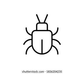 Virus line icon. High quality outline symbol for web design or mobile app. Thin line sign for design logo. Black outline pictogram on white background