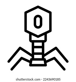 virus line icon illustration vector graphic