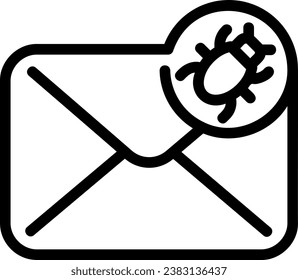 Vektorgrafik von Viruszeilensymbol