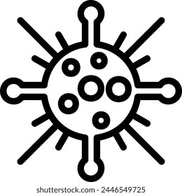 virus line icon illustration vector
