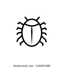Virus line icon, infection and security, vector graphics, a linear pattern on a white background, eps 10.