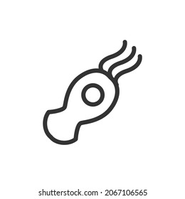 Virus line icon, sign or symbol. Premium pictogram in trendy outline style. Virus pixel perfect vector icon isolated on a white background. 