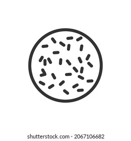 Virus line icon in trendy style. Stroke vector pictogram isolated on a white background. Virus premium outline icons.