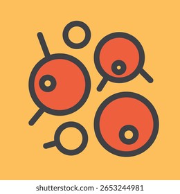 Virus line icons. Germs. Set of outline symbols, simple graphic elements, modern linear style black pictograms collection. Vector line icons set