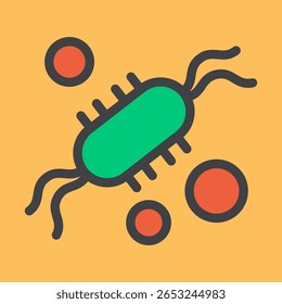 Virus line icons. Germs. Set of outline symbols, simple graphic elements, modern linear style black pictograms collection. Vector line icons set
