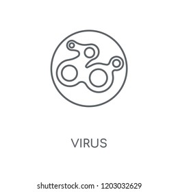 Virus linear icon. Virus concept stroke symbol design. Thin graphic elements vector illustration, outline pattern on a white background, eps 10.