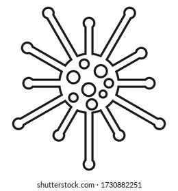 Virus linear vector icon. Isolated white background.