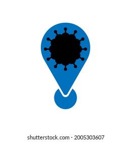 Vektorgrafik des Virusstandorts, ideal für Virumabbildesymbole