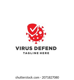 Konzept des Virus-Logos bereit für Ihre Designs