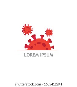virus logo, corona. vector deisgn.