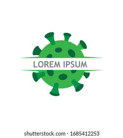 logotipo de virus, corona. diseño vectorial.