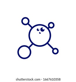 Virus logo design template, Danger bacteria vector icon illustration isolated, Icon symbol