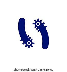 Virus logo design template, Danger bacteria vector icon illustration isolated, Icon symbol