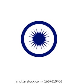 Virus logo design template, Danger bacteria vector icon illustration isolated, Icon symbol