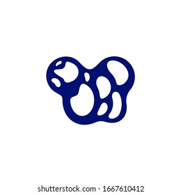 Plantilla de diseño del logotipo de virus, Ilustración del vector de bacterias de peligro aislada, Símbolo de icono