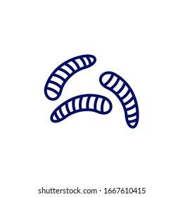 Plantilla de diseño del logotipo de virus, Ilustración del vector de bacterias de peligro aislada, Símbolo de icono