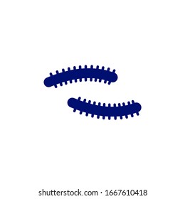 Plantilla de diseño del logotipo de virus, Ilustración del vector de bacterias de peligro aislada, Símbolo de icono