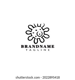 plantilla de diseño de icono de logotipo de virus vector moderno