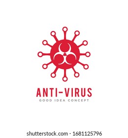 Vector de diseño de icono de logotipo de virus