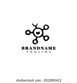 plantilla de icono de logotipo de virus ilustración vectorial moderna