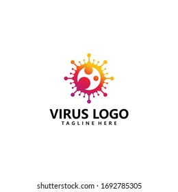 Vektorillustration des Viruslogos einzeln