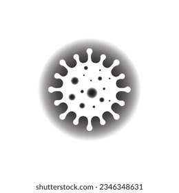 Virus-Logo, Virus-Symbol-Vektorgrafik. Virenschutz.