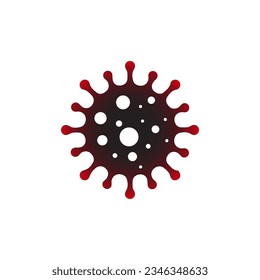Virus logo, virus icon vector. Virus protection.