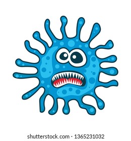 virus logo isolated on white background for science symbol. vector illustration