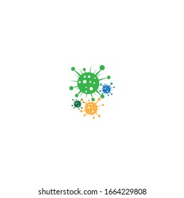 Vektorillustration für die Vorlage von Viruslogo