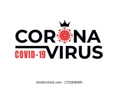 Virus logotype typography of MERS-Cov or middle East respiratory syndrome coronavirus and Novel coronavirus 2019-nCoV. Coronavirus Bacteria Covid-2019. Virus Pandemic Protection Concept logotype.EPS10