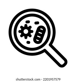 icono de ampliación de virus o logotipo símbolo de señalización aislado ilustración vectorial - iconos vectoriales de estilo negro de alta calidad
