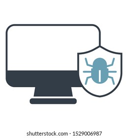 Virus Malware Software Ransomware Concept Vector Icon design