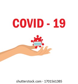 virus mask, medical mask against coronavirus, mask from viruses, protection against coronavirus, COVID-19, virus sign, virus on hand