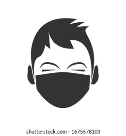 Сorona virus medical face mask isolated on background. Vector illustration